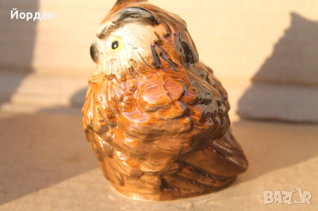 Немска порцеланова фигурка-бухал ''Goebel'', снимка 6 - Колекции - 52335422