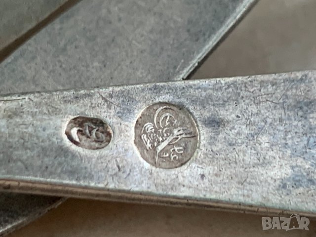 Сребърни лъжички за чай/кафе с тугри, снимка 7 - Прибори за хранене, готвене и сервиране - 33506602