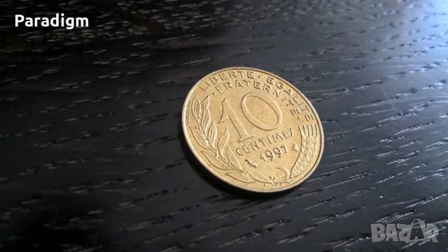 Монета - Франция - 10 сентима | 1997г.