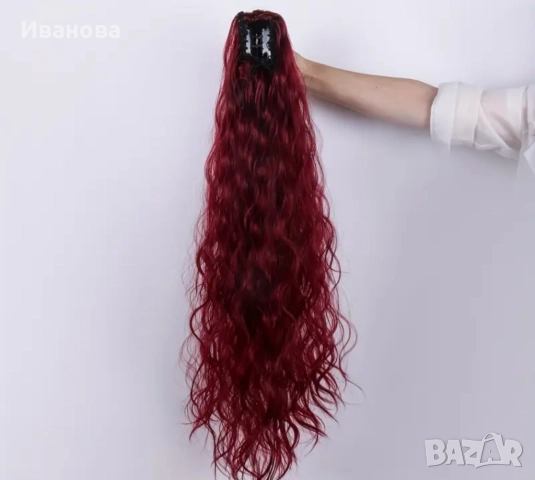 Синтетична опашка 82см., снимка 2 - Аксесоари за коса - 52321640