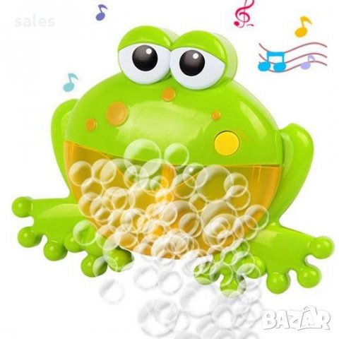 Детска музикална машинка за балончета Жаба, снимка 1 - За банята - 27726764