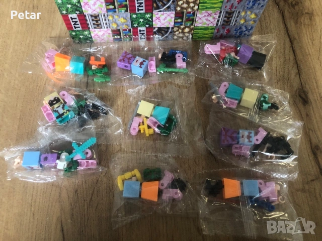 Магнитни Кубчета Майнкрафт 100 бр.+ 5 героя  Magnetic Blocks Minecraft, снимка 5 - Конструктори - 53031355