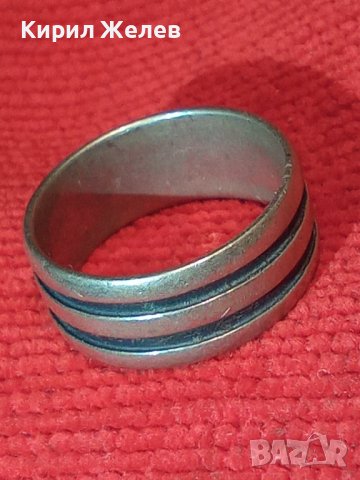 СТАРА МАРКОВА СРЕБЪРНА АРТ ДЕКО ХАЛКА ПРЪСТЕН МАРКИРАНО СРЕБРО 925 и ЩЕМПЕЛ PSCL 28781, снимка 2 - Фигурки - 37252475