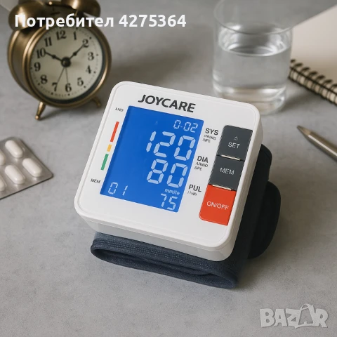 Автоматичен апарат за кръвно налягане с LCD дисплей JOYCARE, снимка 4 - Други - 50767896