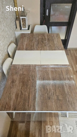 Трапезна разтегателна маса 90х78х140/178,5 см., снимка 8 - Маси - 53218789