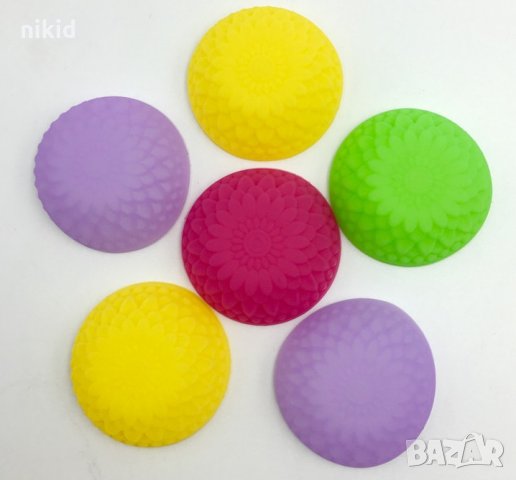 Цвете на пластове силиконов молд форма за бонбон шоколад гипс сапун калъп декор, снимка 3 - Форми - 33380023