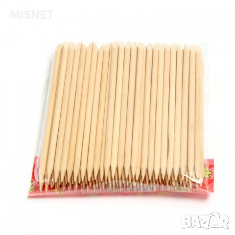 Дървени пръчици за избутване на кожички, снимка 1 - Продукти за маникюр - 36789176