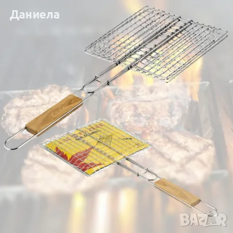 Скара за барбекю за бургери 22.5x20x52см, снимка 4 - Скари - 50287403