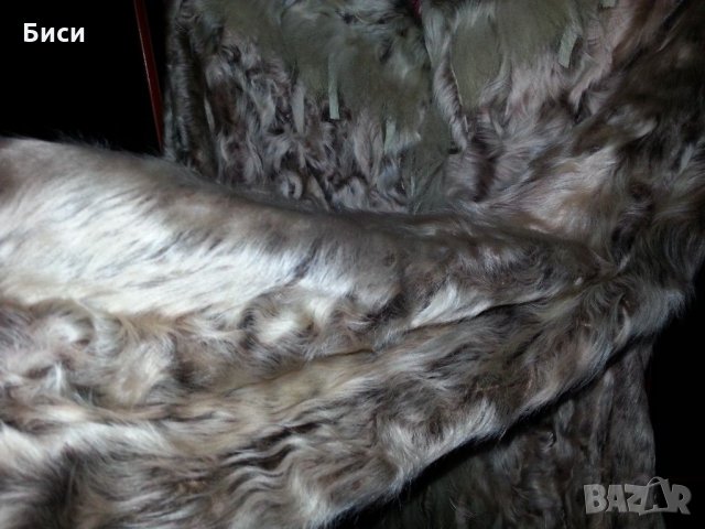 Палто-сребърна лисица,естествен косъм, снимка 6 - Палта, манта - 35374023