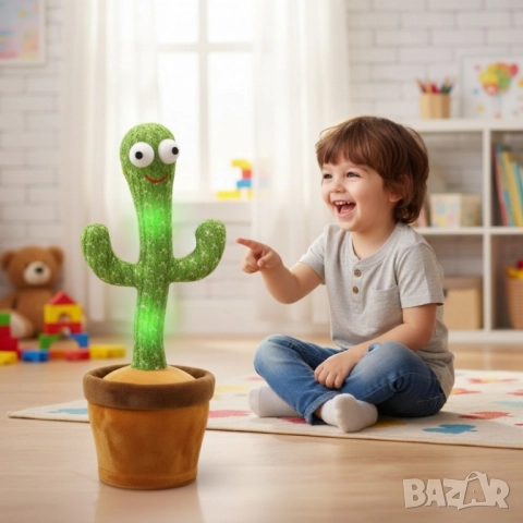 Оги - забавният, пеещ и танцуващ кактус играчка - на български и английски / Размери – 32/12 см