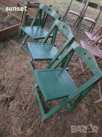 сгъваеми дървени градински столове- различни модели, за тераса и градина, снимка 7 - Градински мебели, декорация  - 51136575