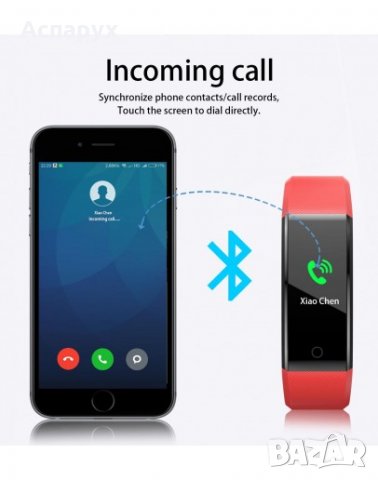 Фитнес блутут гривна Lefun Smart Bracelet - часовник с измерване на кръвно налягане, пулс, крачки, снимка 7 - Фитнес уреди - 32513703