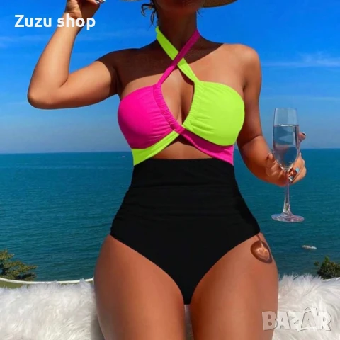 Дамски бански в различни цветове, снимка 11 - Бански костюми - 50755383