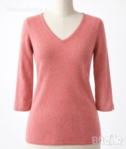 Кашмирен пуловер розов