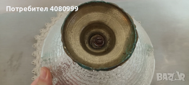 Пепелник с медна или бронзова фигурка на момченце, снимка 4 - Други стоки за дома - 52082497