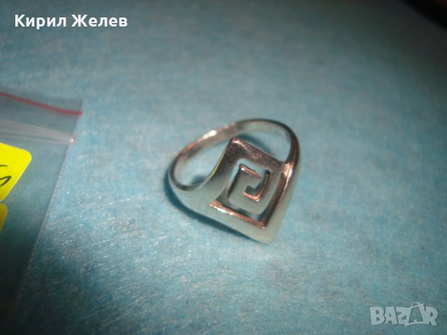 СТАР СРЕБЪРЕН ПРЪСТЕН СРЕБРО 925 АЖУРНА МАЙСТОРСКА АРТ ИЗРАБОТКА 25260, снимка 3 - Пръстени - 34628293