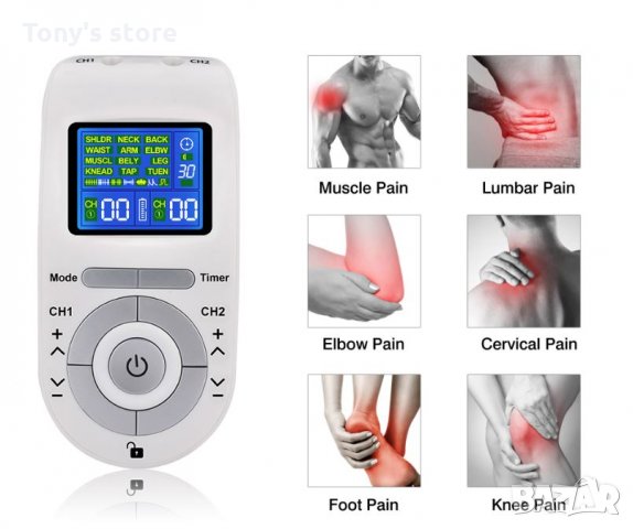 Електронен импулсен масажор EMS Устройство за физиотерапия, снимка 3 - Други - 28307552
