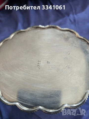 Стара посребрена захарница, снимка 3 - Антикварни и старинни предмети - 53388801