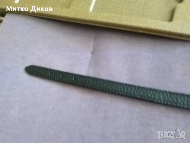 Каишка за часовник нова естествена кожа 23см дж 12мм ширина женска в подаръчен калъф промазан плат , снимка 4 - Каишки за часовници - 37427384