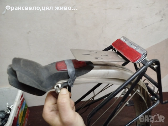 28 цола алуминиев багажник с калници и светлина , снимка 4 - Части за велосипеди - 49609577