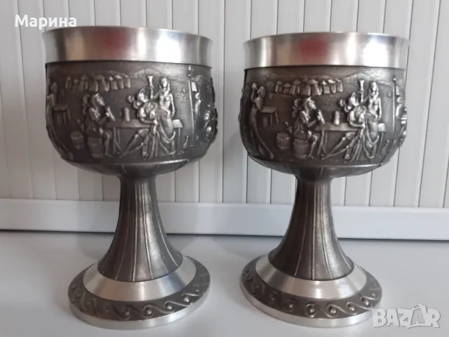 Комплект за вино и ракия от калай Antik*Vintage  #42, снимка 13 - Антикварни и старинни предмети - 47983497