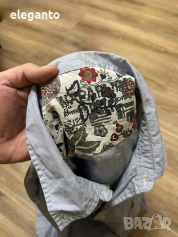 Мъжка памучна риза дълъг ръкав Napapijri Flag slim fit Long sleeve shirt , XXL размер, снимка 9 - Ризи - 53262649