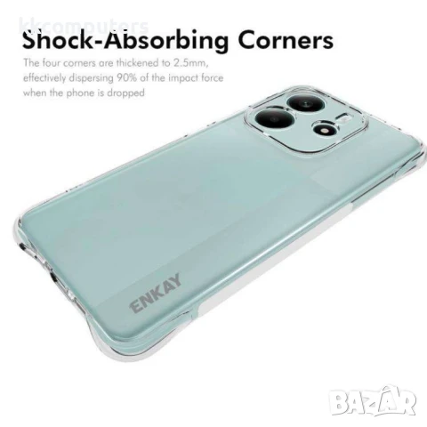 Xiaomi Redmi Note 14 4G Удароустойчив ENKAY Силиконов Калъф и Протектор, снимка 2 - Калъфи, кейсове - 50890902