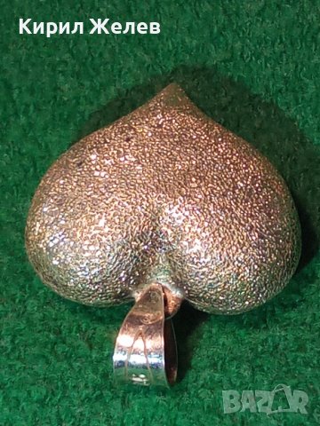 СРЕБЪРЕН МЕДАЛЬОН СЪРЧИЦЕ СРЕБРО 925 с БЯЛА ПОЗЛАТА РОМАНТИЧЕН АРТ ПЕНДАНТ 36401, снимка 14 - Колиета, медальони, синджири - 39535607