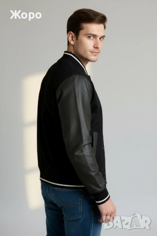 Karl Lagerfeld  Оригинално дизайнерско яке тип Varsity/Bomber – НОВО С ЕТИКЕТ – Размер M, снимка 3 - Якета - 53577173