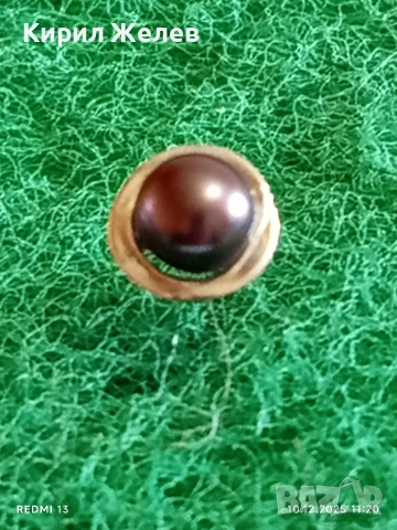 Класически модел сребърна обеца с култивирана перла винтидж стил 43085