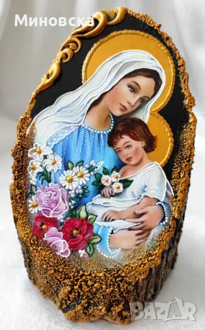 Икона на Св. Богородица с Младенеца, снимка 3 - Икони - 48729792