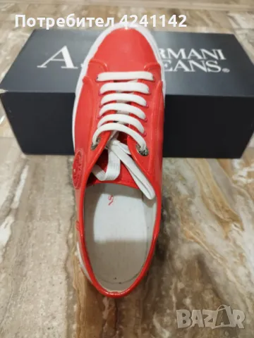 Armani обувки розови / rosso anguria дамски, снимка 5 - Маратонки - 47300863