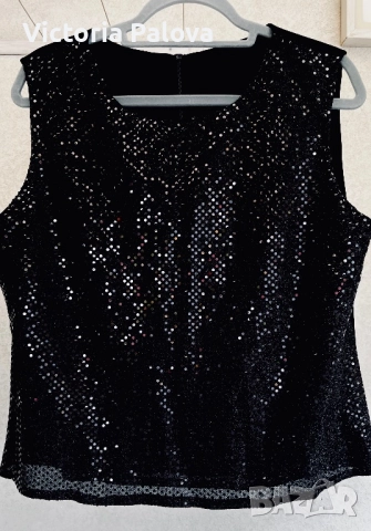 Красив елегантен вечерен топ Sequins , снимка 2 - Корсети, бюстиета, топове - 52096791