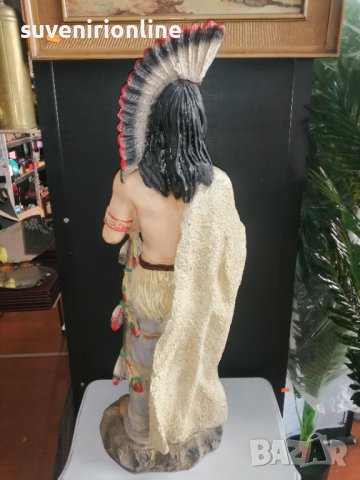Декоративна статуетка индианец , снимка 2 - Статуетки - 40192043