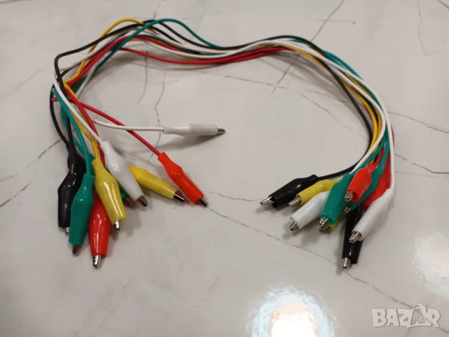 Крокодилчета, щипки тип алигатор, кабел, снимка 2 - Кабели и адаптери - 48717159