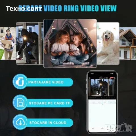 ICsee Двойна смарт камера за видеонаблюдение WI-FI КАМЕРИ, снимка 2 - IP камери - 48918598