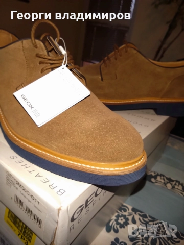 Geox оригинални мъжки обувки,естествен велур и кожа , снимка 7 - Ежедневни обувки - 52577986