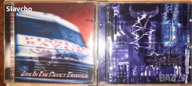 Компакт дискове на - Pissing Razors – Live In The Devil's Triangle 2002/ Evolution (2003, CD), снимка 1