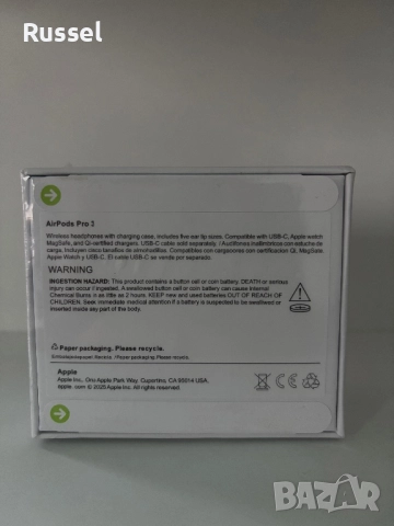 AirPods pro 3, снимка 5 - Bluetooth слушалки - 52674961
