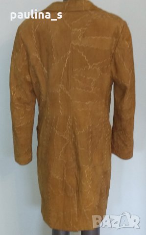 Уникaлно дамско манто от естествен велур "One Two"plus size / голям размер , снимка 6 - Палта, манта - 16010681