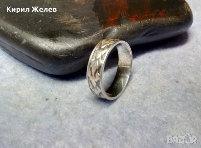 СТАР СТИЛНО РЕТРО АРТ РЪЧНО ОРНАМЕНТИРАН СРЕБЪРЕН ПРЪСТЕН Тип ХАЛКА СРЕБРО ВИСОКА ПРОБА 49725