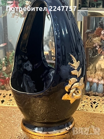 Ваза кошница порцелан Echt Kobalt