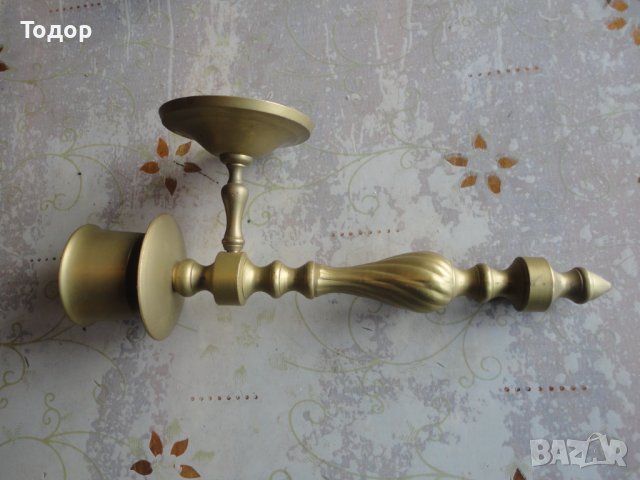 Невероятен бронзов свещник за стена 2, снимка 5 - Антикварни и старинни предмети - 43525385