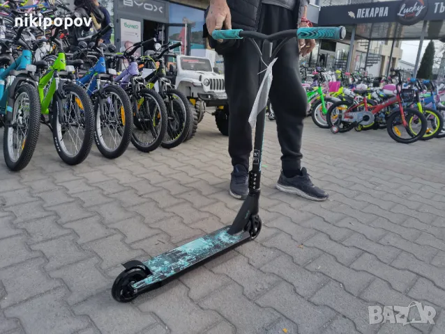 BYOX Детска тротинетка stunt SHOCK син, снимка 1