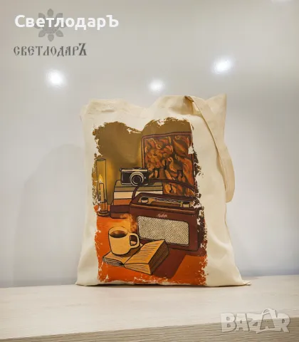 Текстилна торба в есенен принт, снимка 3 - Чанти - 50071663