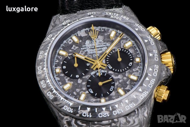 Мъжки часовник Rolex DiW Black and Gold Rolex Daytona с автоматичен швейцарски механизъм, снимка 4 - Луксозни - 43514630