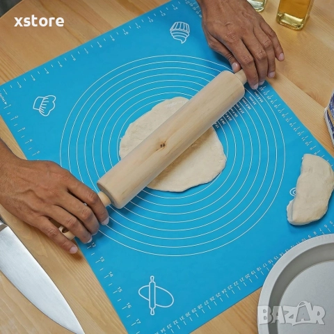 Силиконова постелка за печене, точене и месене, снимка 9 - Други стоки за дома - 52699046