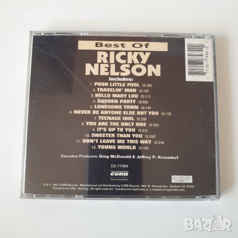 Best Of Ricky Nelson cd, снимка 3 - CD дискове - 43481402