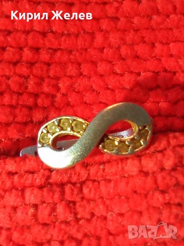 СРЕБЪРНА ОБЕЦА СИМВОЛ на БЕЗКРАЙНОСТ СРЕБРО 925 с ЦИРКОНИ и АНГЛИЙСКИ ТИП ЗАКОПЧАВАНЕ 39940