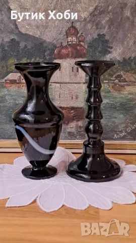 Комплект ваза и свещник, снимка 1